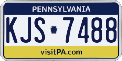PA license plate KJS7488