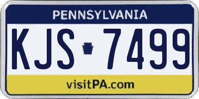 PA license plate KJS7499
