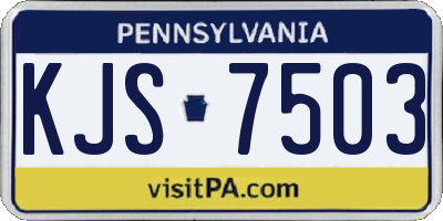 PA license plate KJS7503