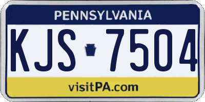 PA license plate KJS7504