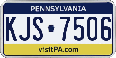 PA license plate KJS7506