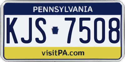 PA license plate KJS7508