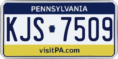PA license plate KJS7509