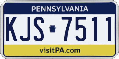 PA license plate KJS7511