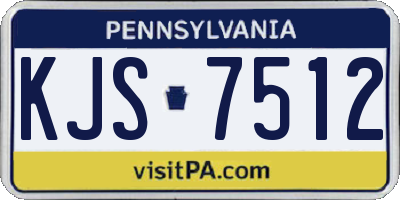 PA license plate KJS7512
