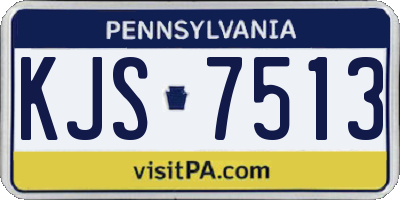 PA license plate KJS7513