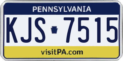 PA license plate KJS7515