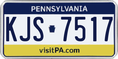 PA license plate KJS7517