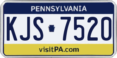 PA license plate KJS7520