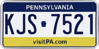 PA license plate KJS7521