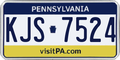 PA license plate KJS7524