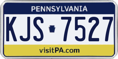 PA license plate KJS7527