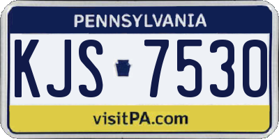 PA license plate KJS7530