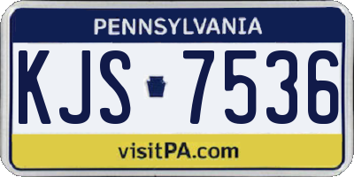 PA license plate KJS7536