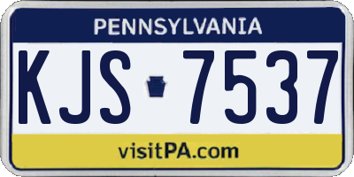 PA license plate KJS7537
