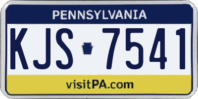 PA license plate KJS7541