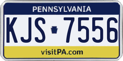 PA license plate KJS7556