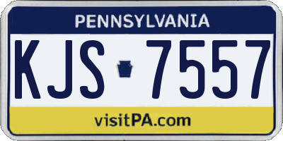 PA license plate KJS7557