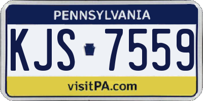 PA license plate KJS7559