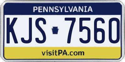 PA license plate KJS7560