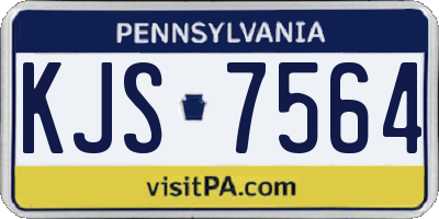 PA license plate KJS7564