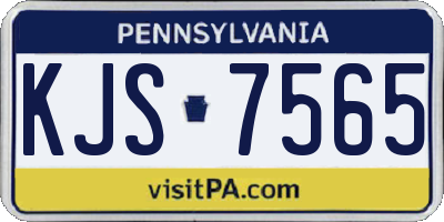 PA license plate KJS7565