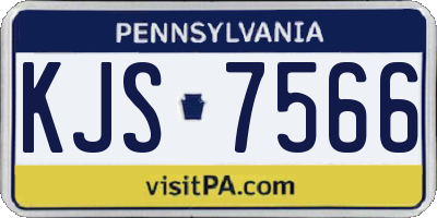 PA license plate KJS7566