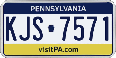 PA license plate KJS7571