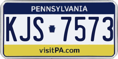 PA license plate KJS7573