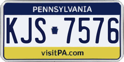 PA license plate KJS7576
