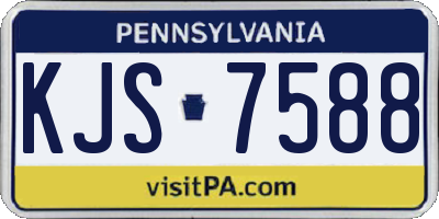 PA license plate KJS7588
