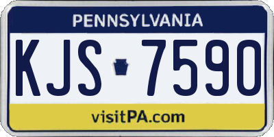 PA license plate KJS7590