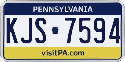 PA license plate KJS7594