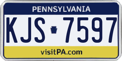 PA license plate KJS7597