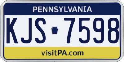 PA license plate KJS7598