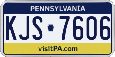 PA license plate KJS7606