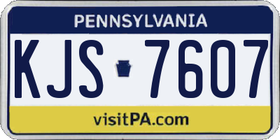 PA license plate KJS7607
