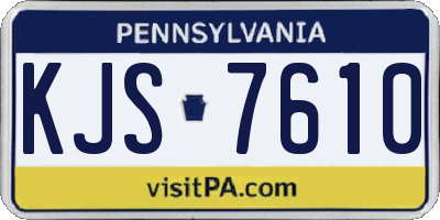 PA license plate KJS7610