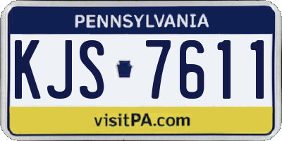 PA license plate KJS7611