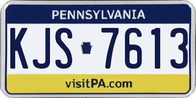 PA license plate KJS7613