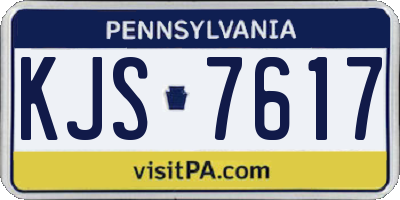 PA license plate KJS7617
