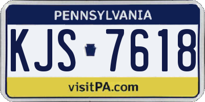 PA license plate KJS7618