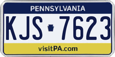 PA license plate KJS7623