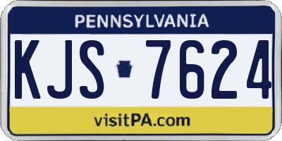 PA license plate KJS7624