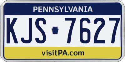 PA license plate KJS7627
