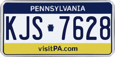 PA license plate KJS7628