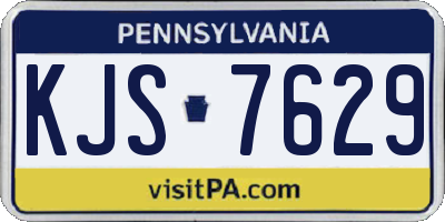 PA license plate KJS7629