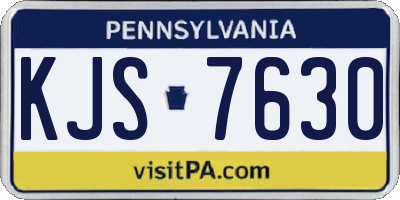 PA license plate KJS7630