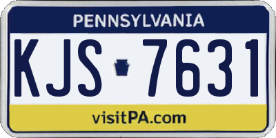 PA license plate KJS7631