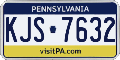 PA license plate KJS7632